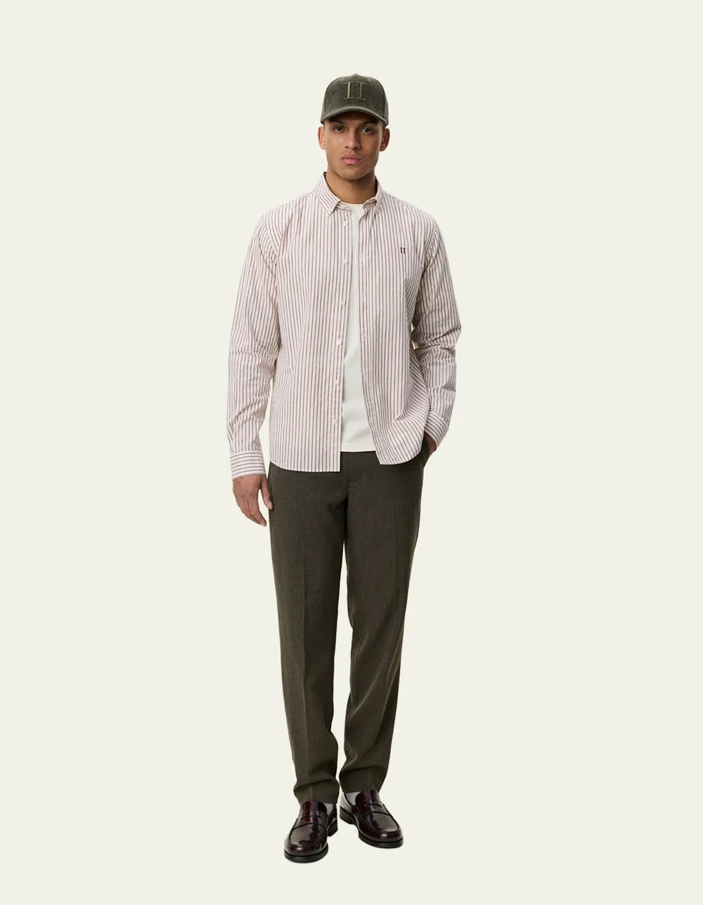 Chemise Oxford légère à rayures