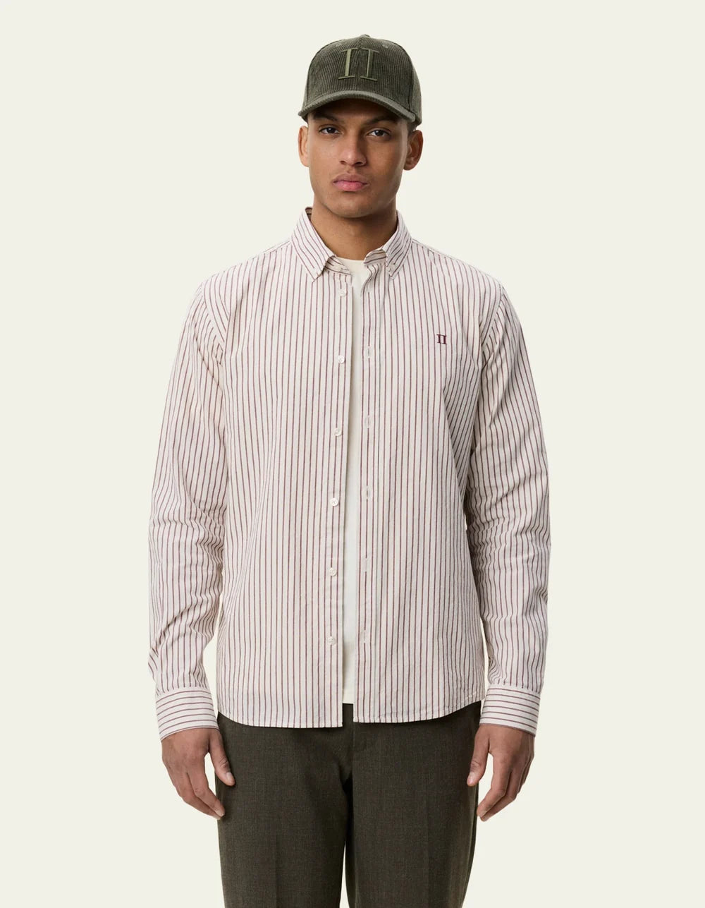 Chemise Oxford légère à rayures