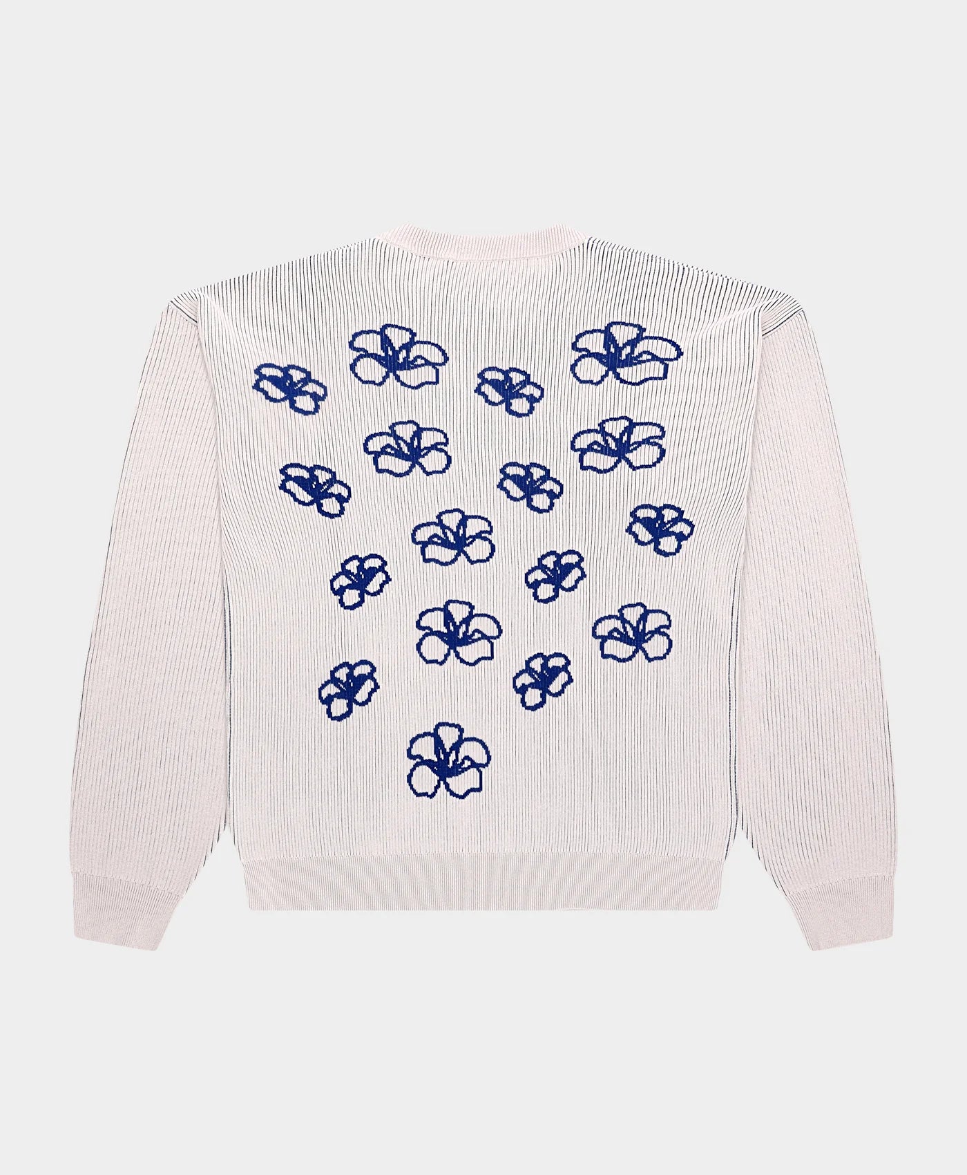 Ribbed Flower Knit Beige