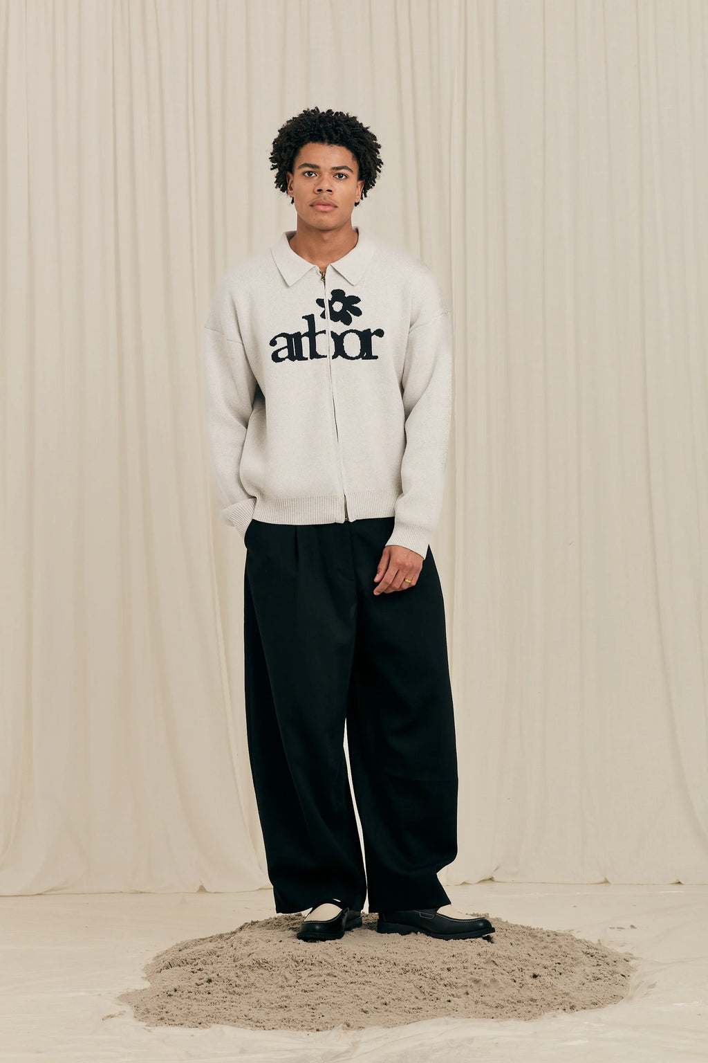 Zipper Polo Knit