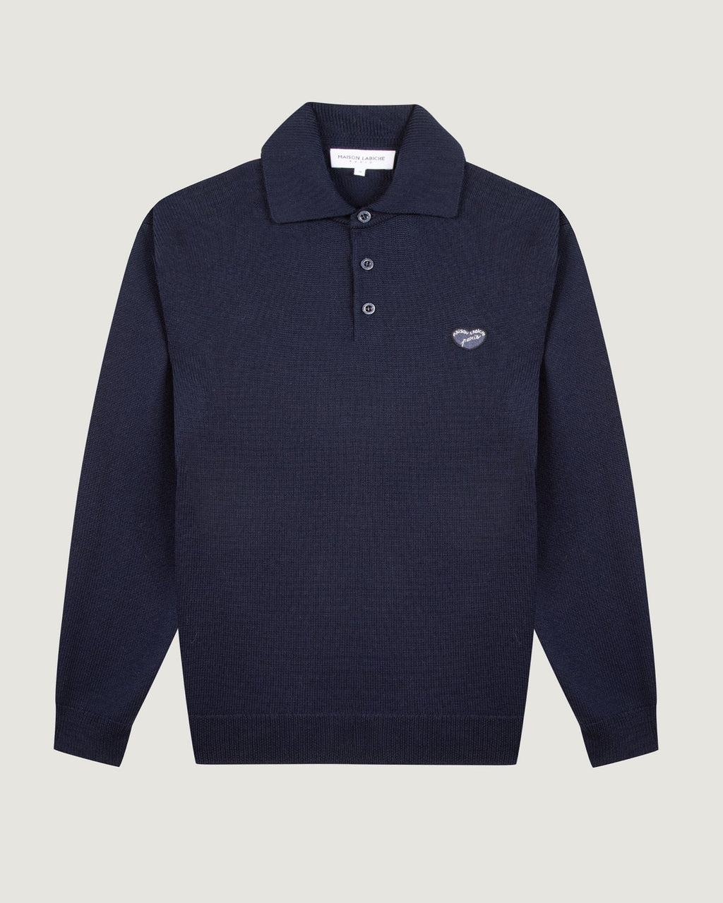 Pull en laine mérinos, patch coeur