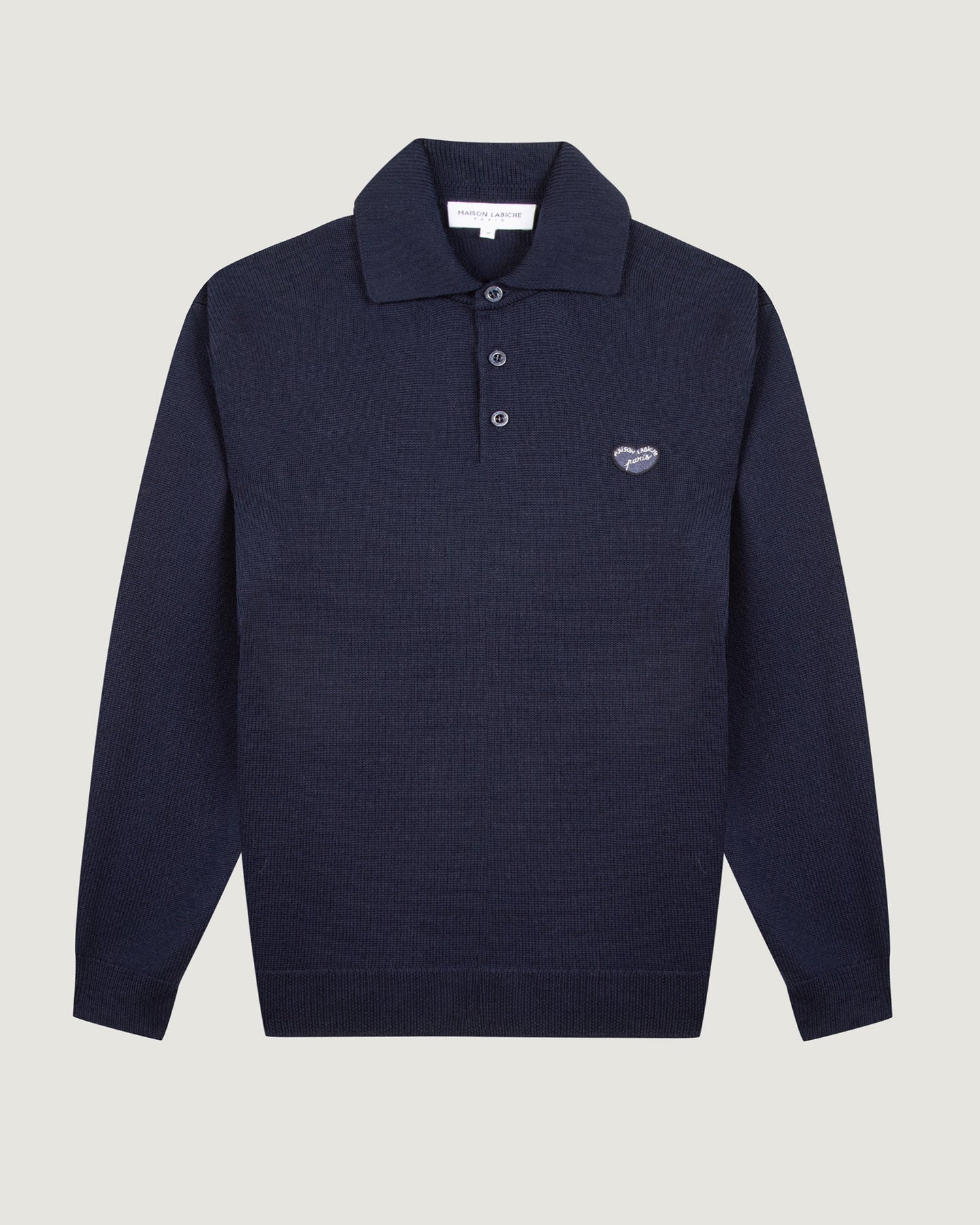 Pull en laine mérinos, patch coeur