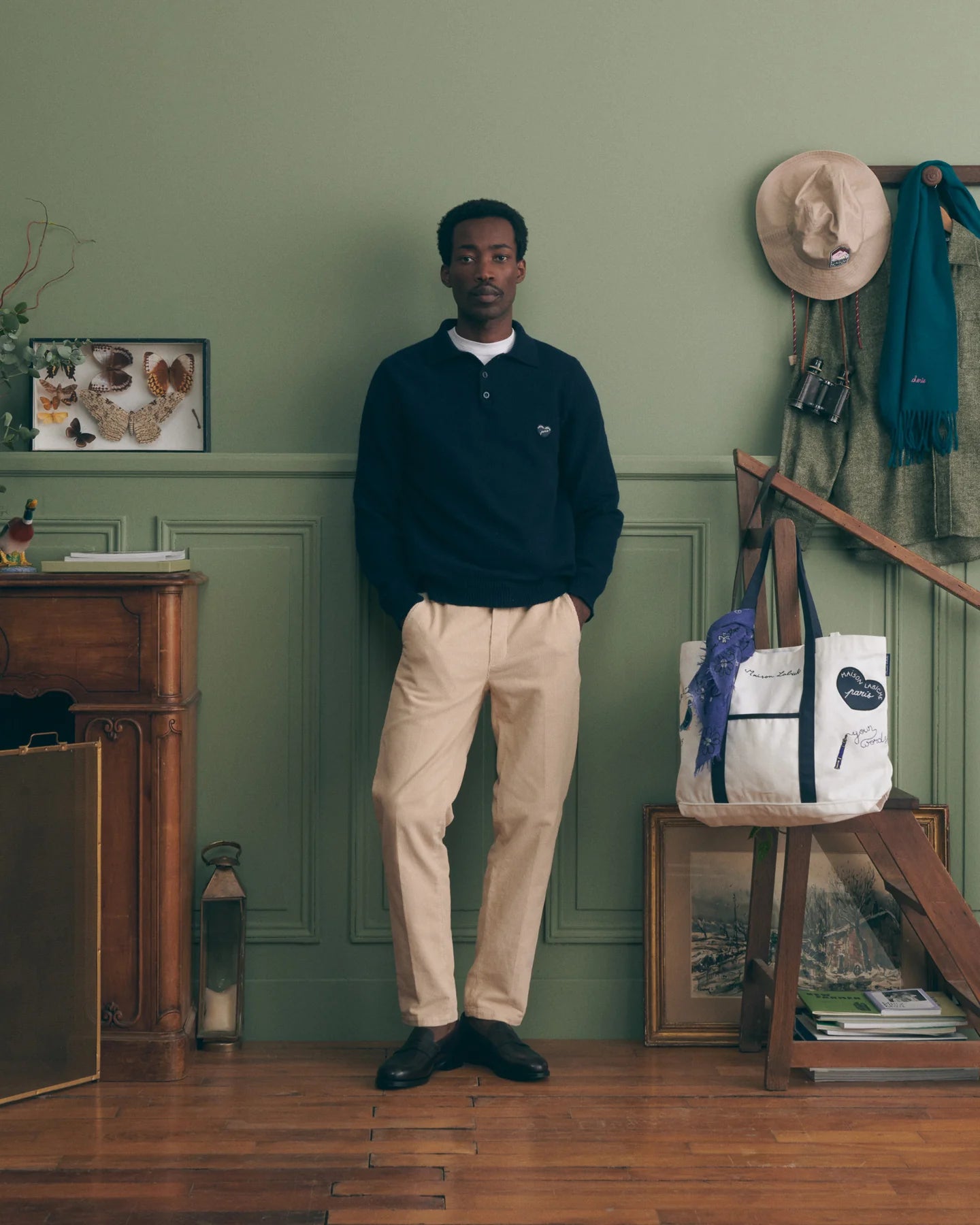 Pull en laine mérinos, patch coeur