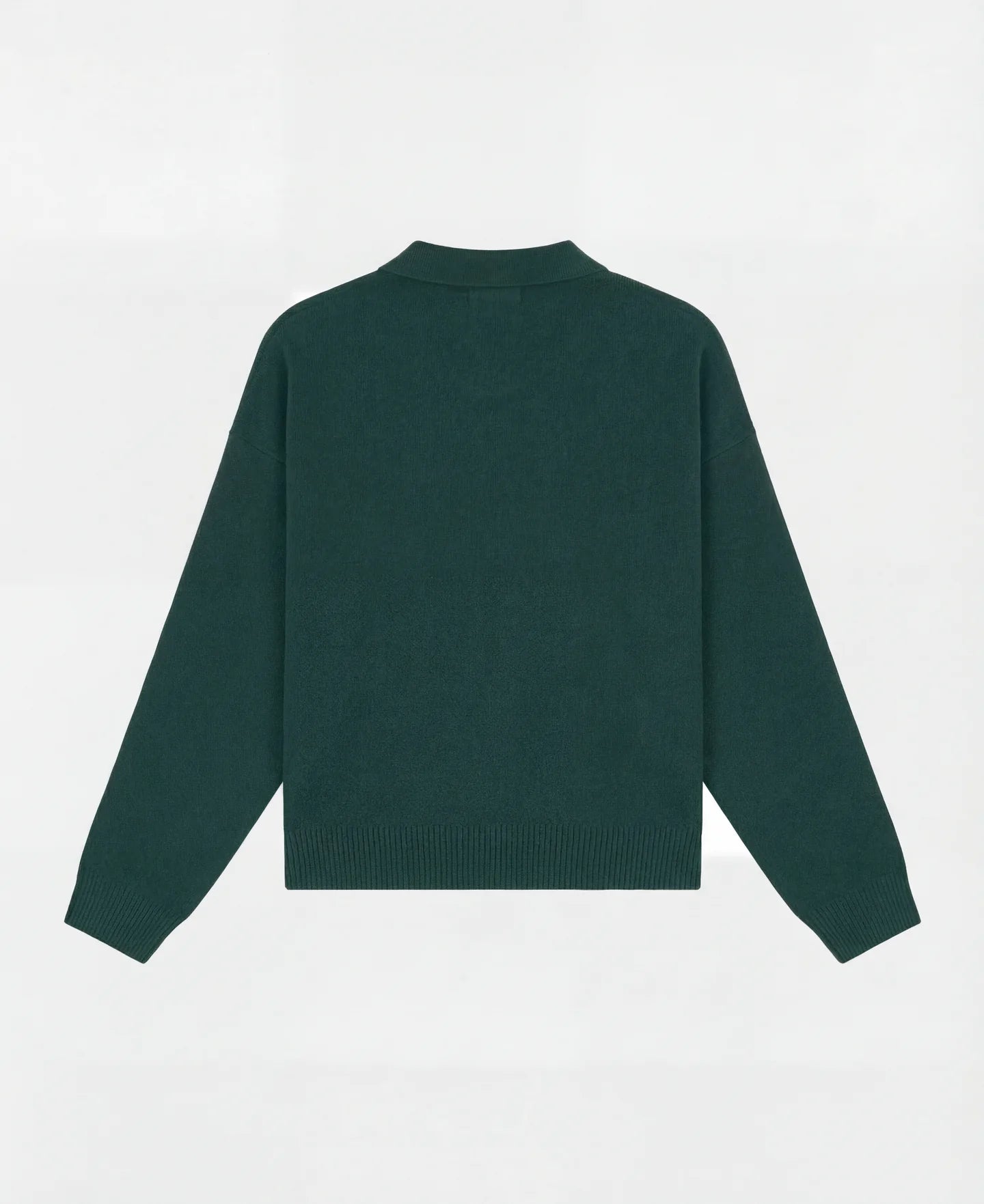 Green Flower Polo Knit